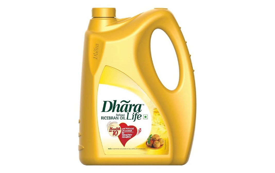 Dhara Life Refined Ricebran Oil    Can  5 litre